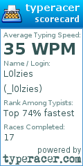 Scorecard for user _l0lzies