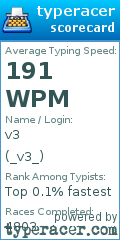 Scorecard for user _v3_