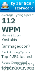 Scorecard for user arrmageddon