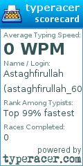 Scorecard for user astaghfirullah_602
