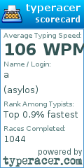 Scorecard for user asylos