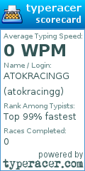 Scorecard for user atokracingg