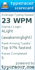Scorecard for user awakeninglight