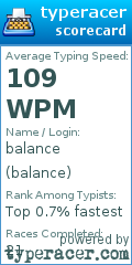 Scorecard for user balance