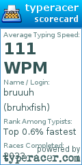 Scorecard for user bruhxfish