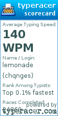 Scorecard for user chqnges