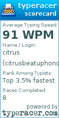 Scorecard for user citrusbeatuphondacivic