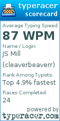 Scorecard for user cleaverbeaverr
