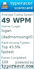 Scorecard for user dadmomsongirl