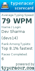 Scorecard for user devs14
