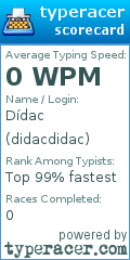 Scorecard for user didacdidac