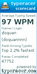 Scorecard for user doquannnn