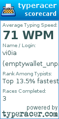 Scorecard for user emptywallet_unpaidtaxes