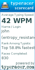 Scorecard for user entropy_resistance