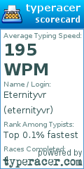 Scorecard for user eternityvr