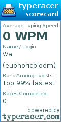 Scorecard for user euphoricbloom