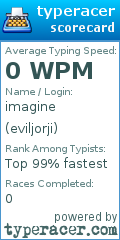 Scorecard for user eviljorji