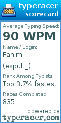 Scorecard for user expult_