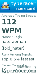 Scorecard for user foid_hater