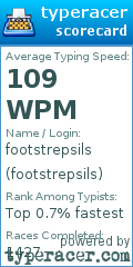 Scorecard for user footstrepsils