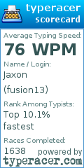 Scorecard for user fusion13