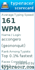 Scorecard for user geononquit