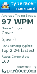 Scorecard for user gover