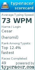 Scorecard for user heromil