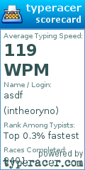 Scorecard for user intheoryno