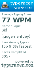 Scorecard for user judgementdey
