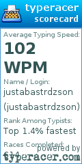 Scorecard for user justabastrdzson