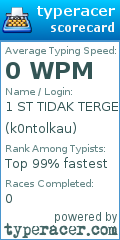 Scorecard for user k0ntolkau