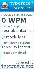 Scorecard for user lembek_lee