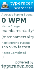 Scorecard for user mambamentality445