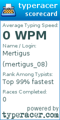 Scorecard for user mertigus_08