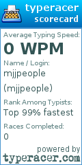 Scorecard for user mjjpeople