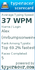 Scorecard for user mrbumpsonweiner
