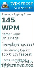 Scorecard for user newplayeriguess