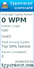 Scorecard for user noti