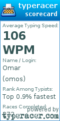 Scorecard for user omos