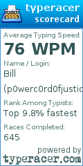 Scorecard for user p0werc0rd0fjustice