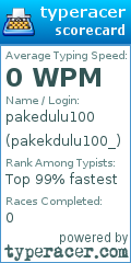 Scorecard for user pakekdulu100_