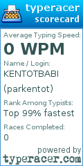 Scorecard for user parkentot