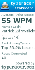 Scorecard for user patas44