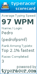 Scorecard for user pedrofpsmf