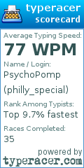 Scorecard for user philly_special