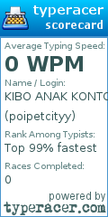 Scorecard for user poipetcityy