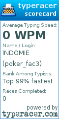 Scorecard for user poker_fac3