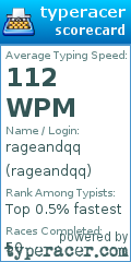 Scorecard for user rageandqq