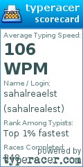 Scorecard for user sahalrealest